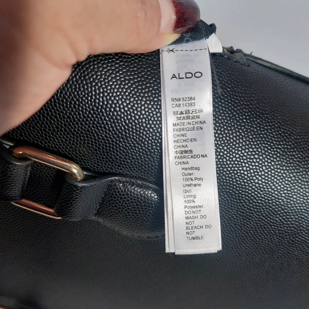 Aldo Black Pentir Satchel‎ Faux Leather